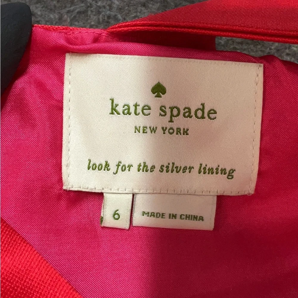 Kate Spade Red Dupioni Silk Style Halter Mini Dress Size 6